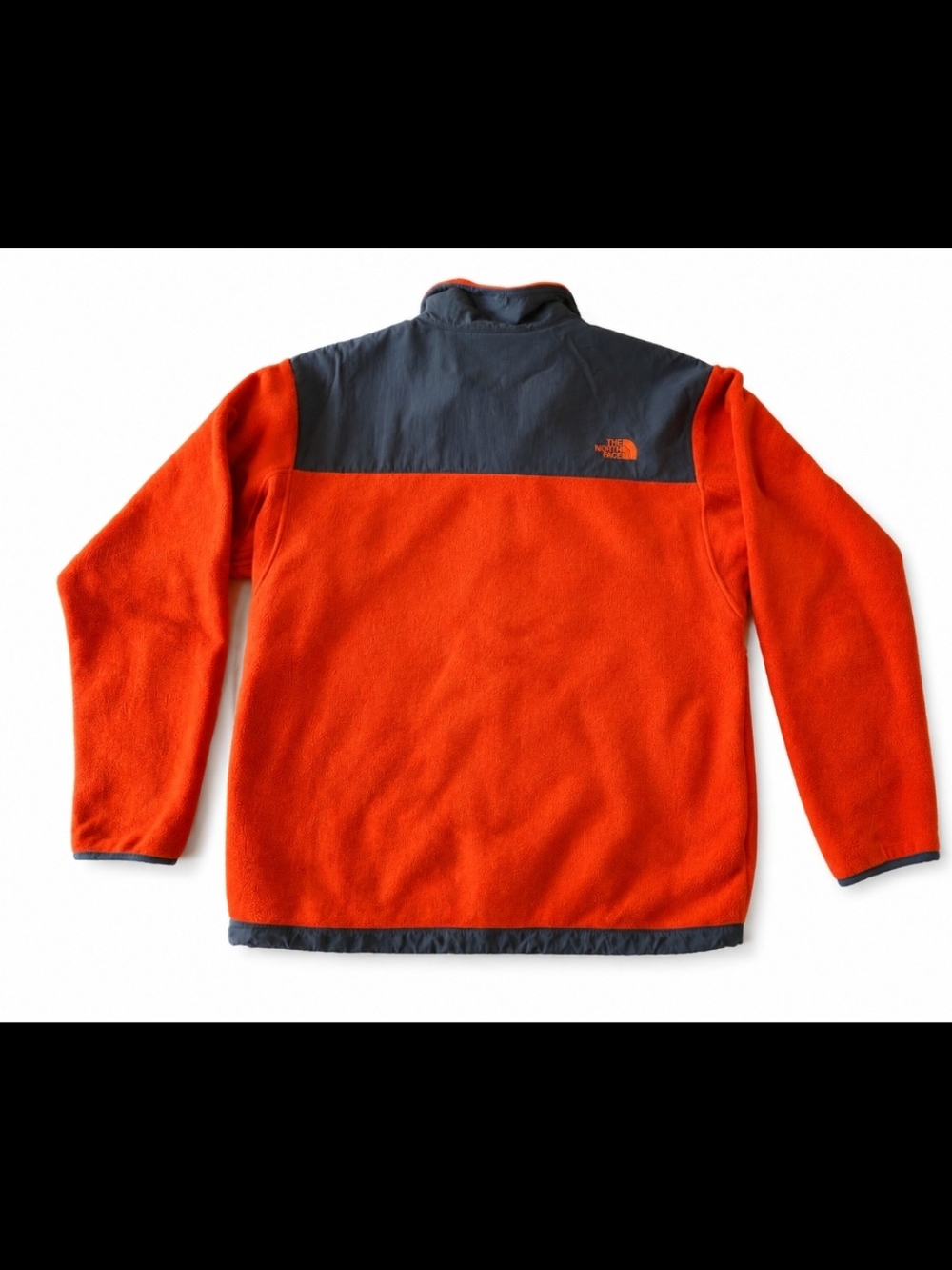 The North Face Denali Jacket Orange Charcoal Gray Men L AMYN Fall 2015 - Picture 2 of 10